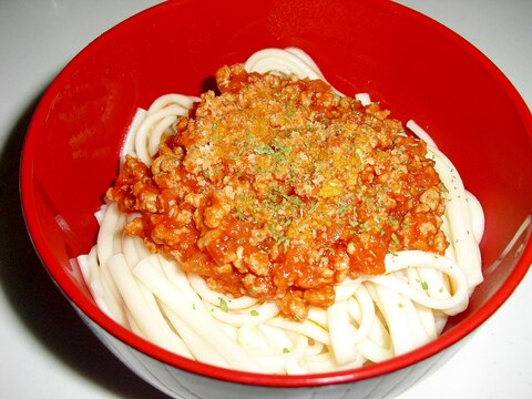 大好き 我が家の ミートソースうどん レシピ 作り方 By Miyu71174 楽天レシピ